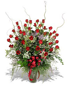 31 adet vazoda k�rm�z� g�l Bursa �i�ek�ilerden 